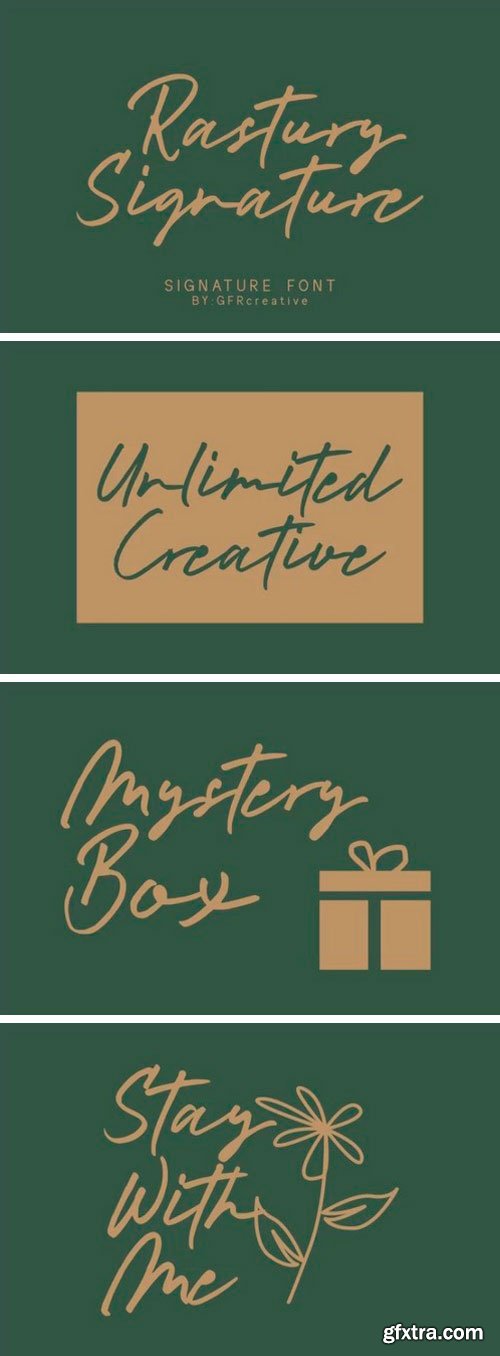 Rastury Signature Font