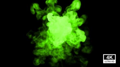 Videohive - Green Smoke Rotation 4K - 34210377 - 34210377