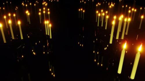 Videohive - Flying In Candlestick Night 02 4K - 34215945 - 34215945
