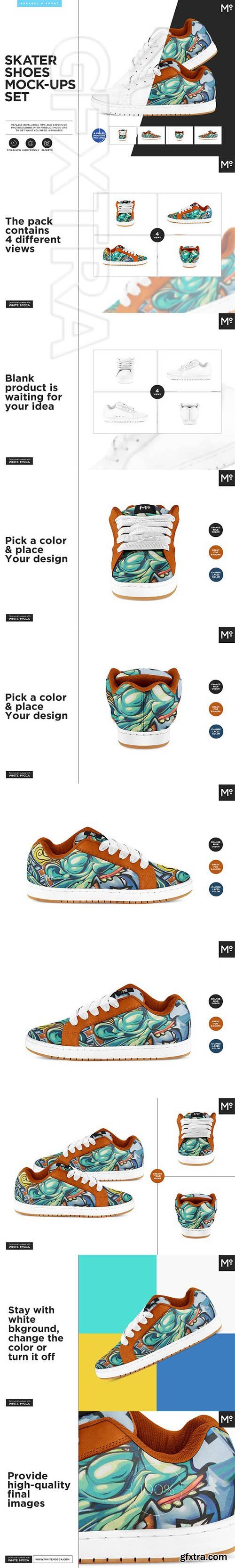 CreativeMarket - Skater Shoes Mock-ups Set 2035138