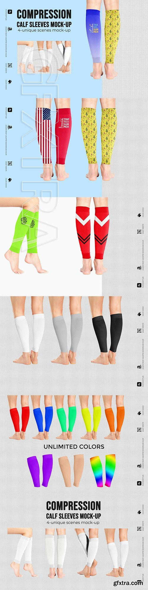 CreativeMarket - Calf Sleeves Mock-Up 2838297