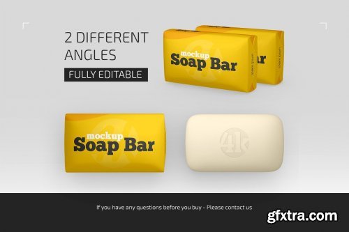 CreativeMarket - Matte Soap Bar Package Mockup Set 5009179