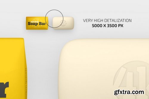 CreativeMarket - Matte Soap Bar Package Mockup Set 5009179