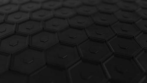 Videohive - Hexagons Black Scratched Metal Plate - 29986036 - 29986036