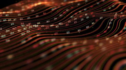 Videohive - Digital Waves Macro Red Data Top View - 33990578 - 33990578