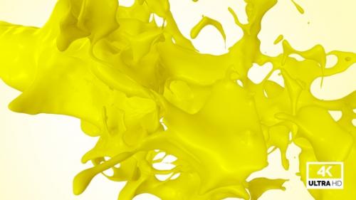 Videohive - Yellow Paint Jet Stream Splash V4 - 34210268 - 34210268