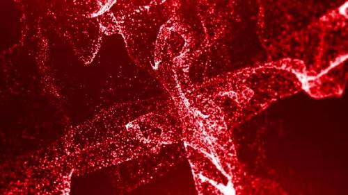 Videohive - Abstract Red Particles 4K - 34210369 - 34210369