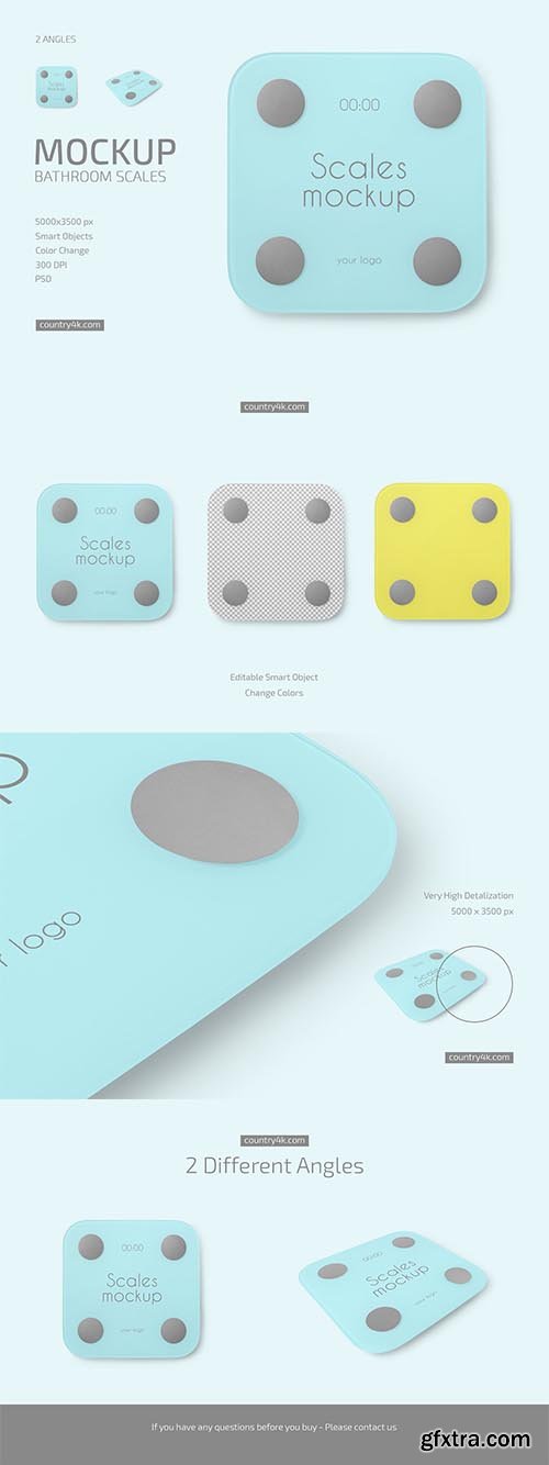 CreativeMarket - Bathroom Scales Mockup Set 6479806