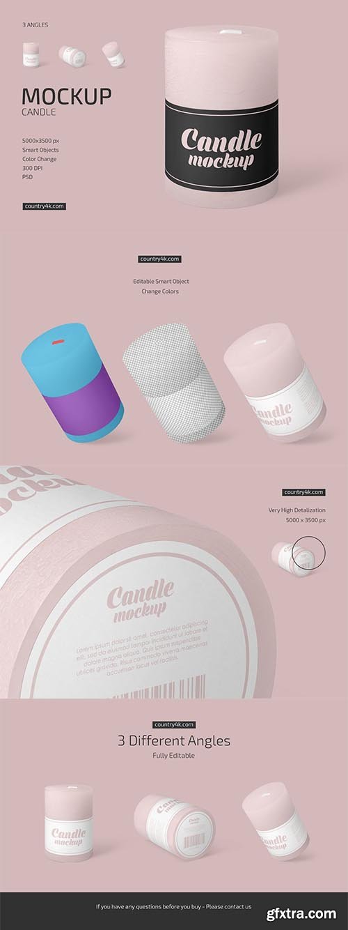 CreativeMarket - Candle Mockup Set 6515533