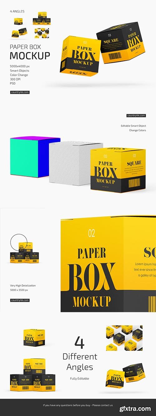 CreativeMarket - Paper Box Mockup Set 6406950