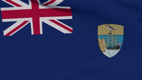 Videohive - Flag Saint Helena Ascension and Tristan Da Cunha Patriotism National Freedom Seamless Loop - 34244971 - 34244971