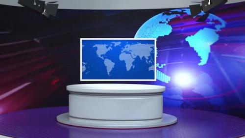 Videohive - 3D Virtual News Studio Background A50031 - 34249148 - 34249148