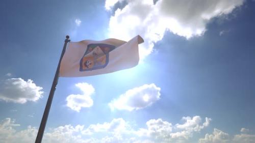 Videohive - Sonora Flag (Mexico) on a Flagpole V4 - 4K - 34249248 - 34249248