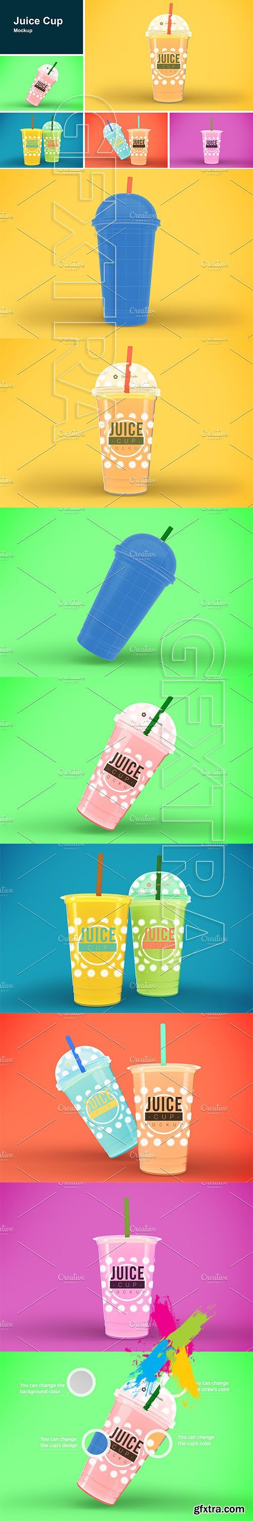 CreativeMarket - Juice Cups Mockup 5787213