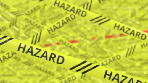 Videohive - Warning Tapes with HAZARD and RADIATION Text - 34278343 - 34278343