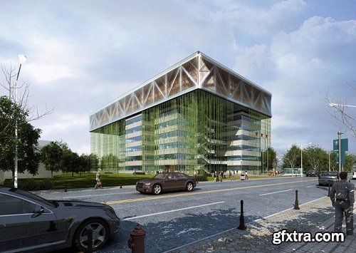 Exterior Office Building 3D Exterior Scene