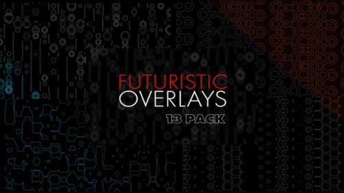 Videohive - Futuristic Overlays -13 Pack - 34284169 - 34284169