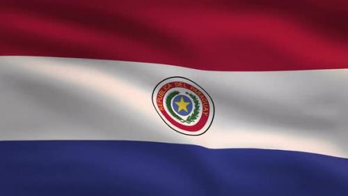 Videohive - Paraguay Windy Flag Background 4K - 34295013 - 34295013