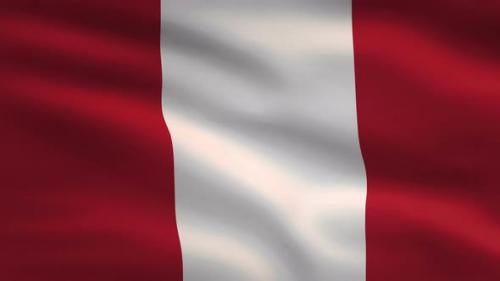 Videohive - Peru Windy Flag Background 4K - 34295019 - 34295019