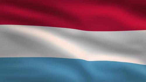 Videohive - Luxembourg Windy Flag Background 4K - 34295020 - 34295020