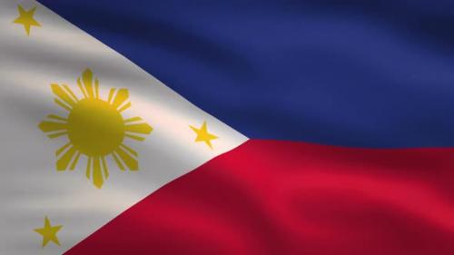 Videohive - Philippines Windy Flag Background 4K - 34295021 - 34295021