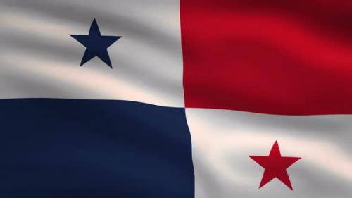 Videohive - Panama Windy Flag Background 4K - 34295022 - 34295022