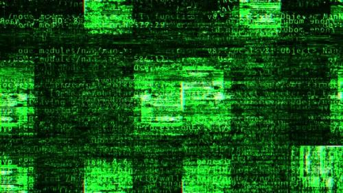 Videohive - 4k Glitch Hacking Code - 34302685 - 34302685