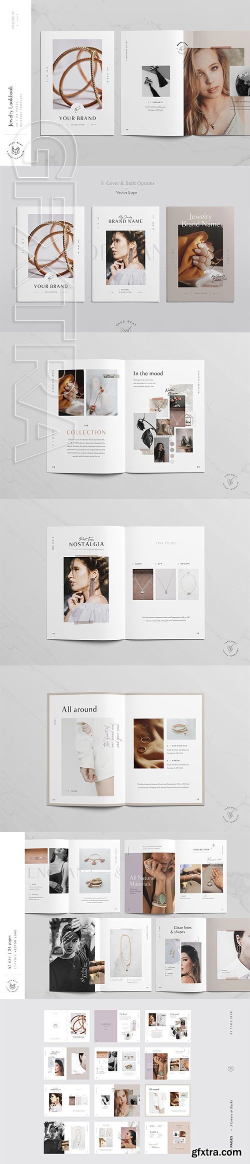 CreativeMarket - A5 Jewelry Fashion Lookbook 3793586