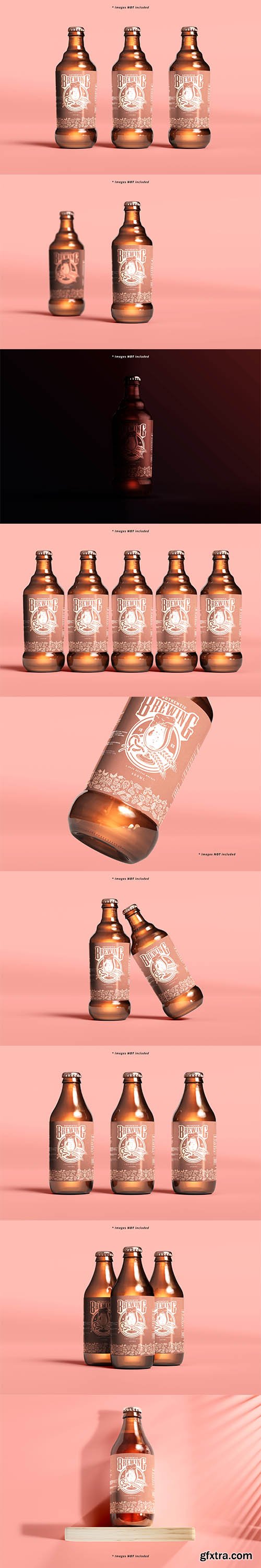 Beer bottle mockup