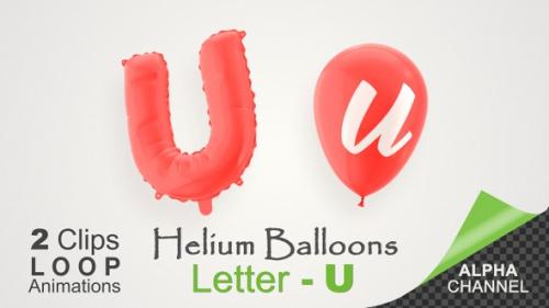 Videohive - Balloons With Letter – U - 34314578 - 34314578