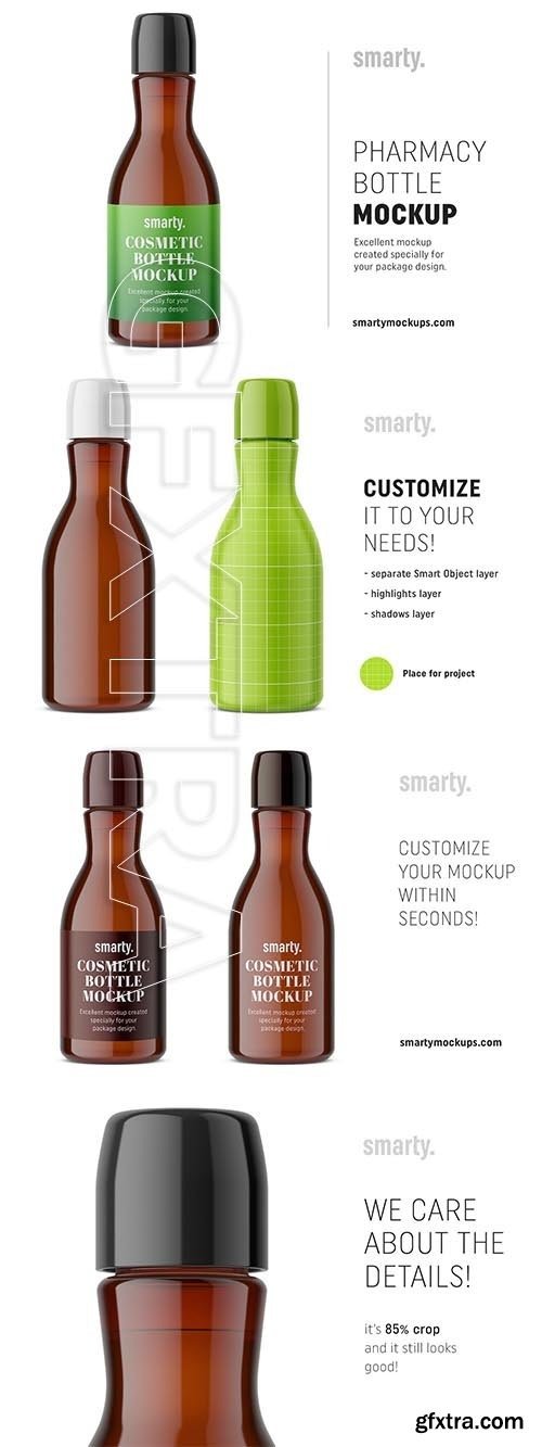 CreativeMarket - Amber pharmacy bottle mockup 3755843