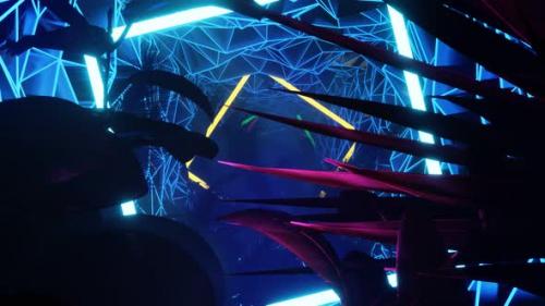 Videohive - VJ Loops Animation Neon Jungle - 34328325 - 34328325