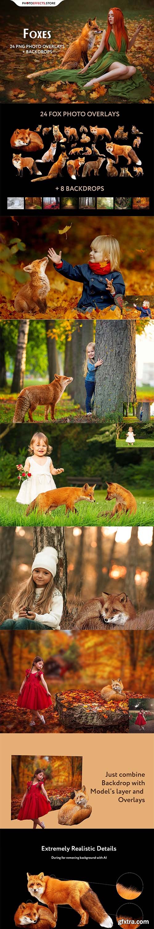 CreativeMarket - 24 Fox Photo Overlays 6477847