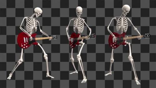 Videohive - Skeletons Playing Guitar Loop - 32937758 - 32937758