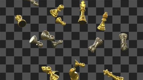 Videohive - Flying Chess Figures Loop - 33517263 - 33517263