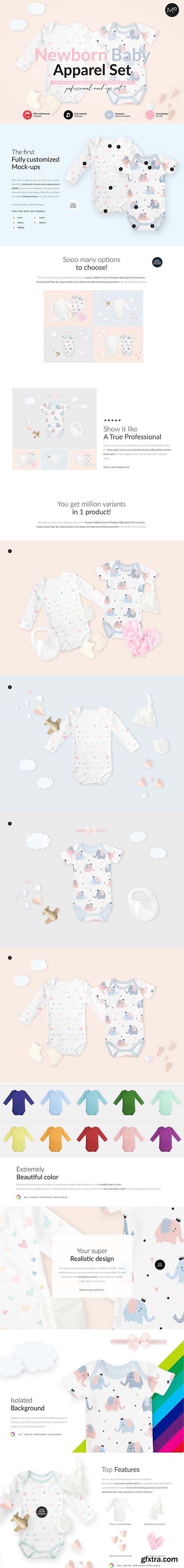 CreativeMarket - Baby Onesie 4x Mock-ups 5890083