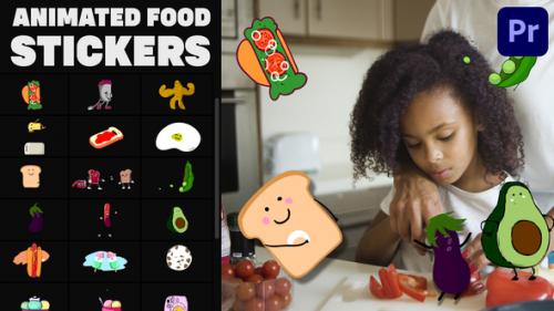 Videohive - Animated Food Stickers | Premiere Pro MOGRT - 34323957 - 34323957