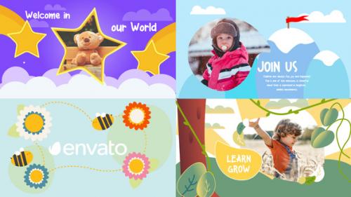 Videohive - Cartoon Kids Scenes || Premiere Pro MOGRT - 34335073 - 34335073