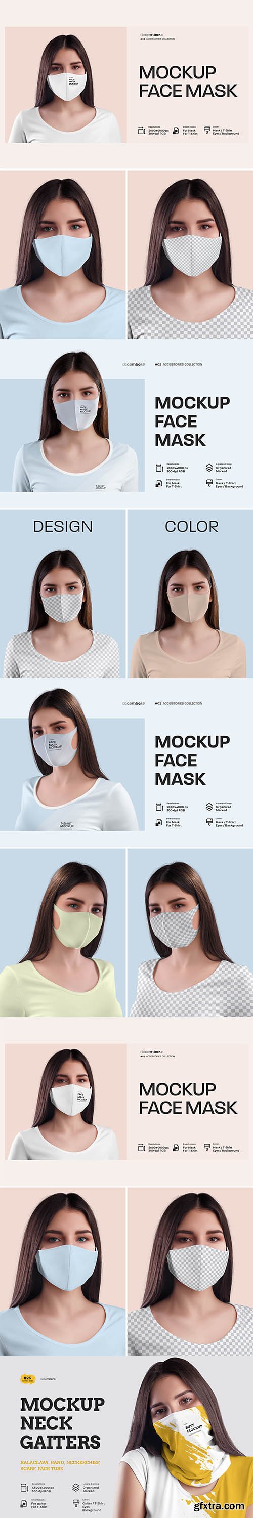 Mockup face mask design