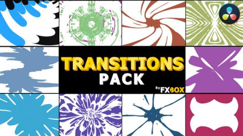 Videohive - Hand Drawn Transitions Pack | DaVinci Resolve - 34336451 - 34336451