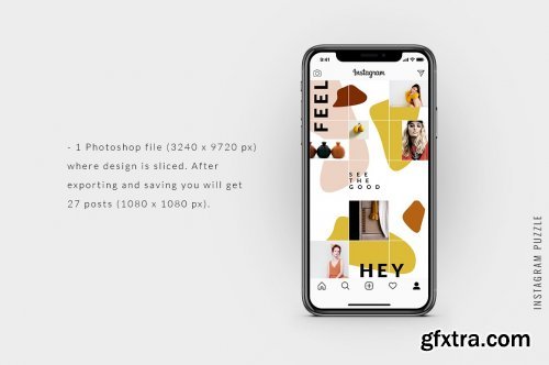 CreativeMarket - Instagram PUZZLE template - Abstract 3738245