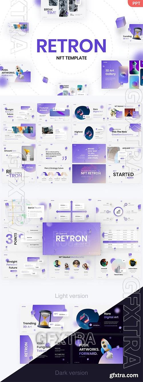 Retron NFT Modern PowerPoint Template XTNZR9C