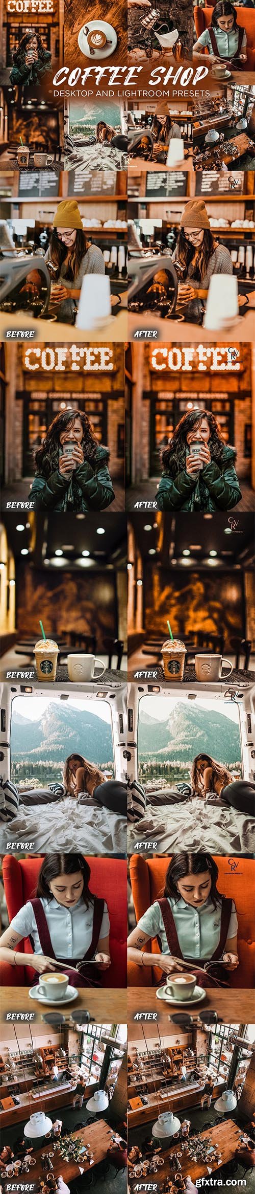 CreativeMarket - 6 Coffee Shop Lightroom Presets 6425631