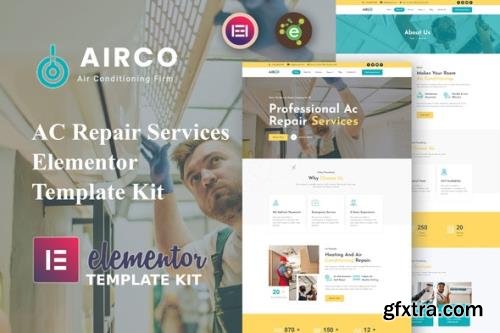 ThemeForest - Airco v1.0.0 - AC Repair Services Elementor Template Kit - 34361395