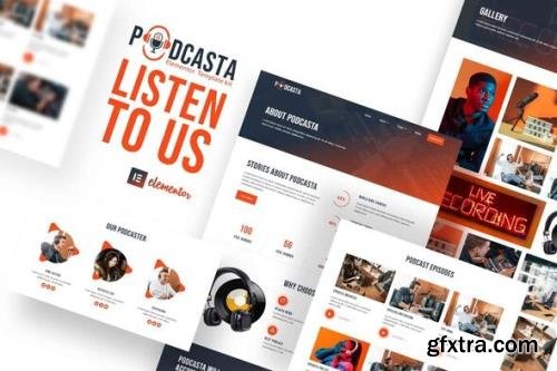 ThemeForest - Podcasta v1.0.1 - Podcast & Streaming Elementor Template Kit - 34268327