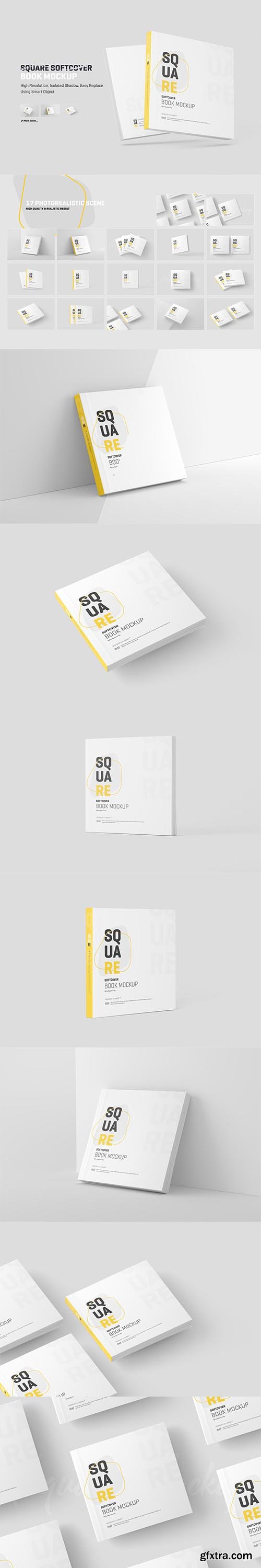 CreativeMarket - Square Softcover Book Mockup 6367319