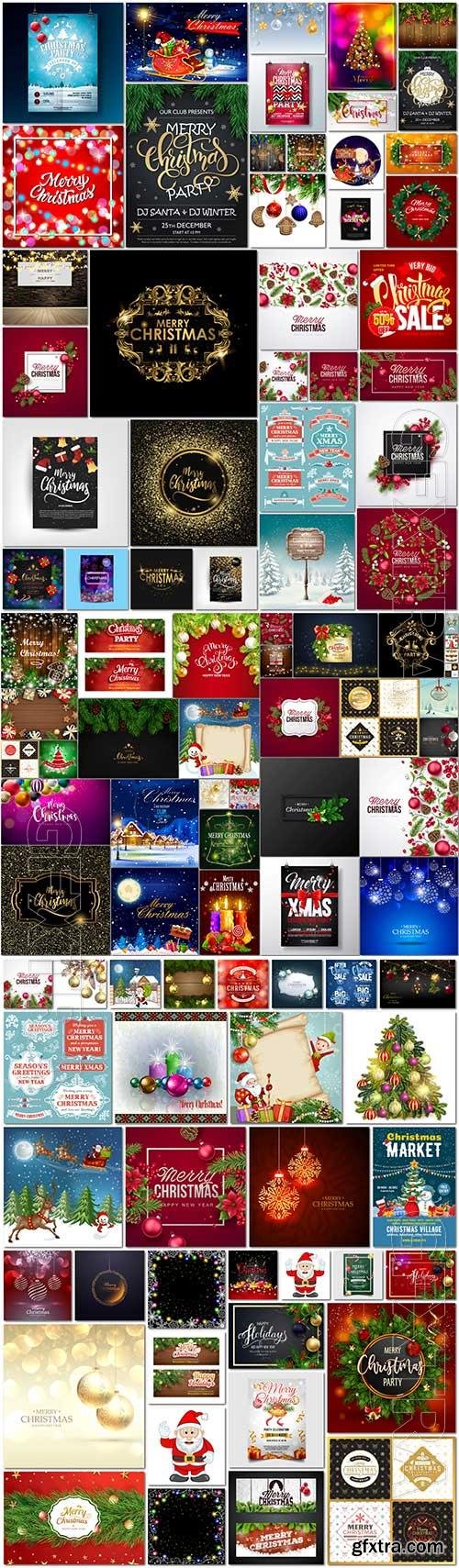 100 Bundle Christmas and New Year vector vol 3