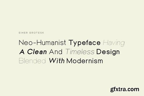 Einer Grotesk - Modern Sans-Serif Typeface