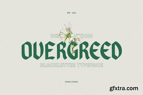 Overgreed - Rounded Blackletter Font