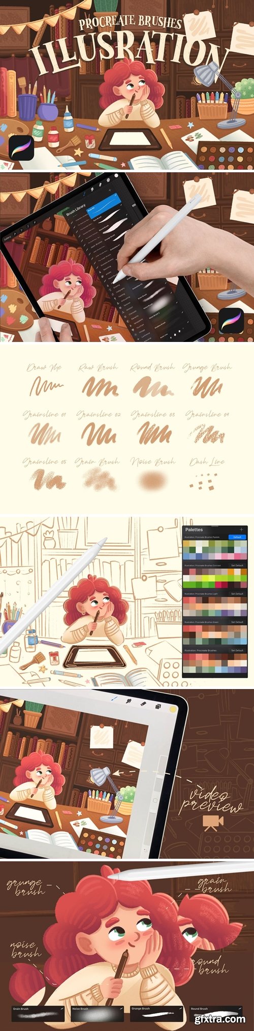 Illustration Brushes 2: Procreate Brushes